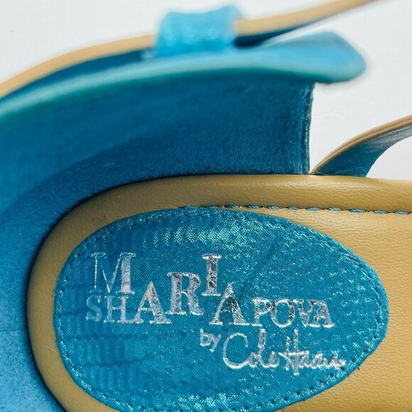 Maria Sharapova Nike Air Size 5.5B Aqua Sandals - Picture 2 of 7